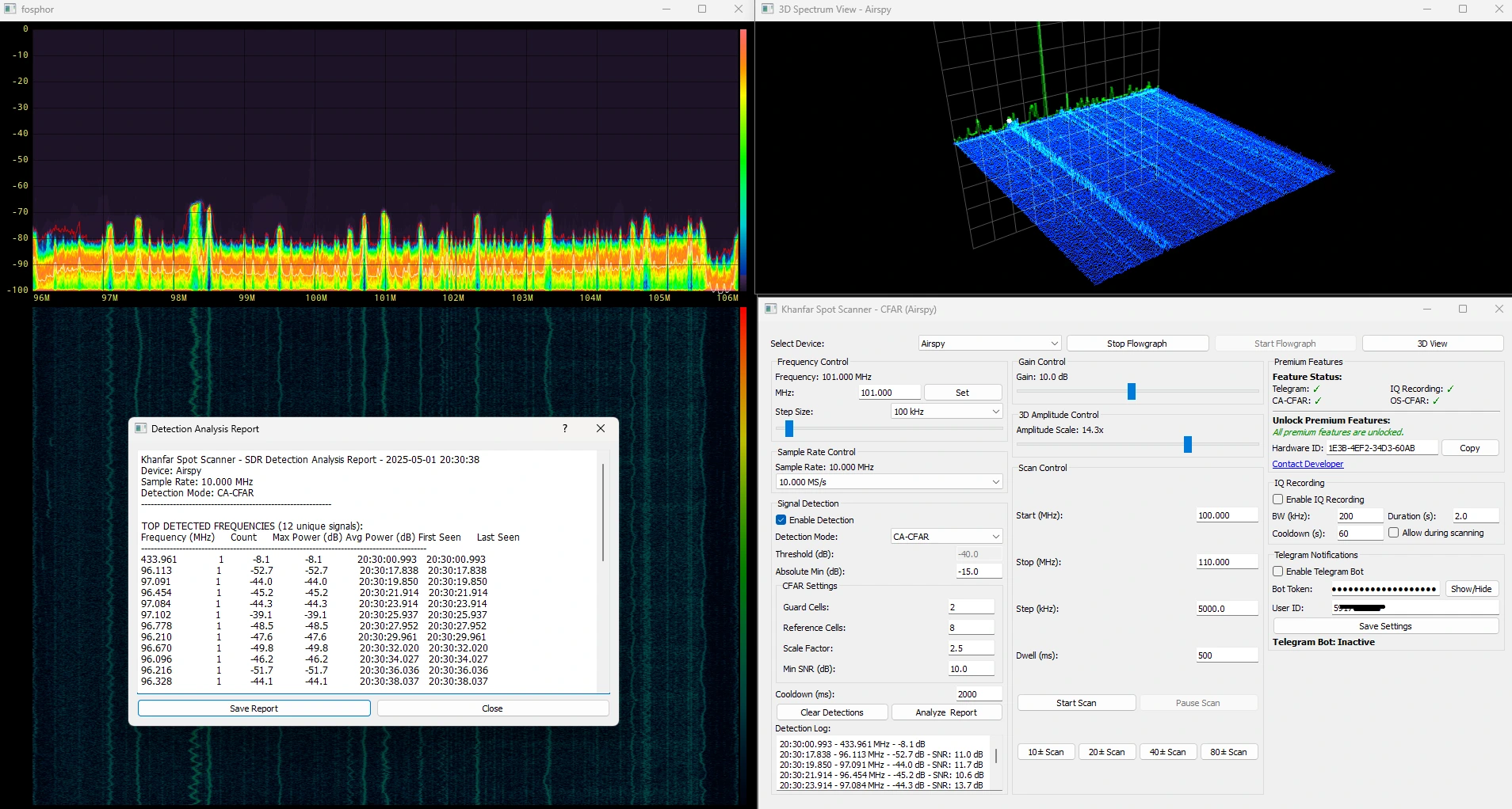 Khanfar Spot Scanner CFAR Interface