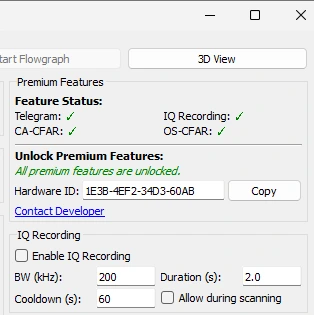 IQ Recording Feature