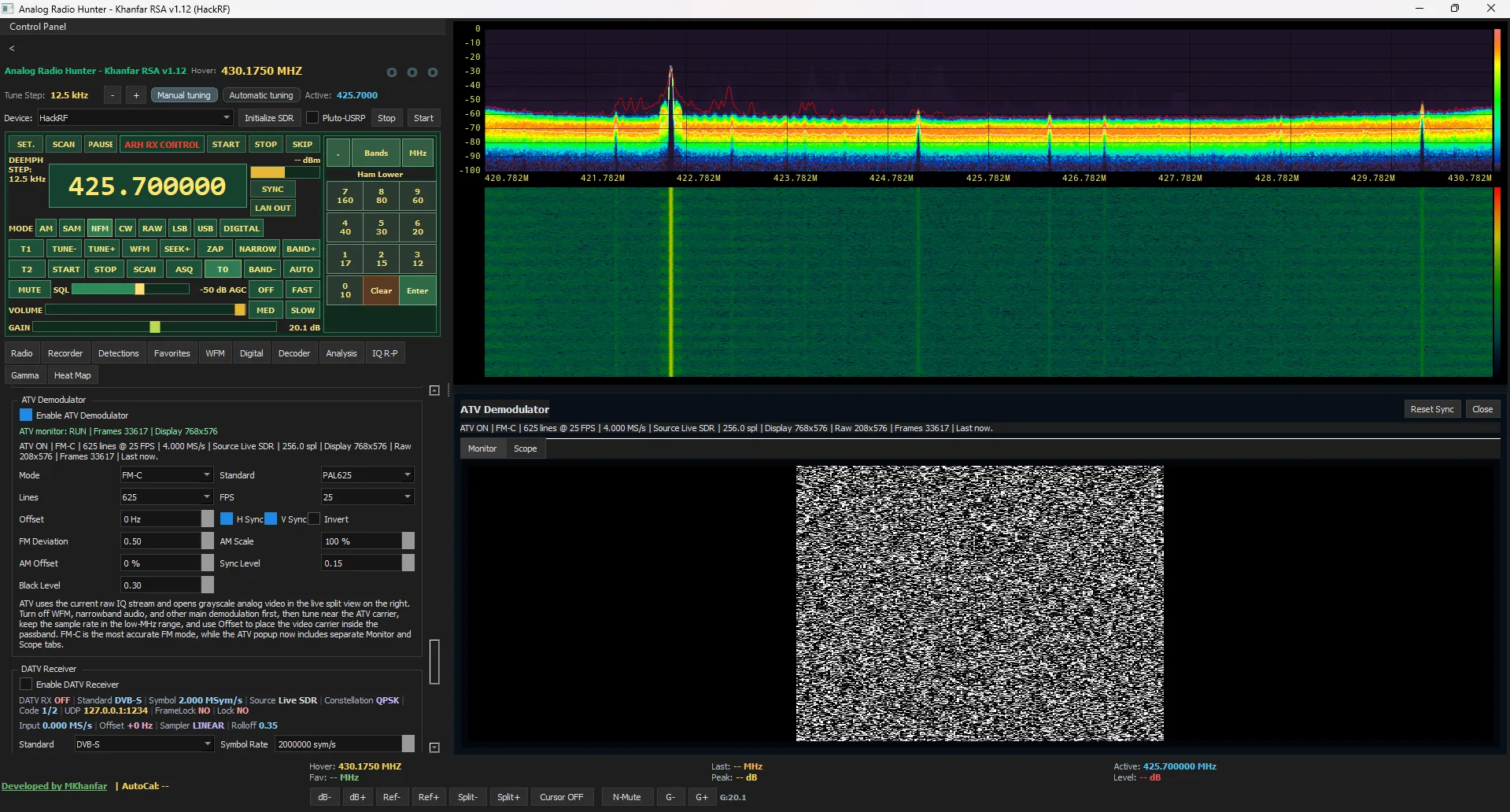 Khanfar RSA v1.12 ATV demodulator preview